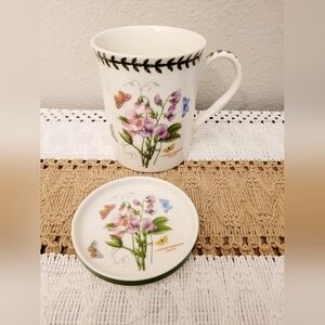 Vintage Portmeirion Botanical Mug and Coaster Set